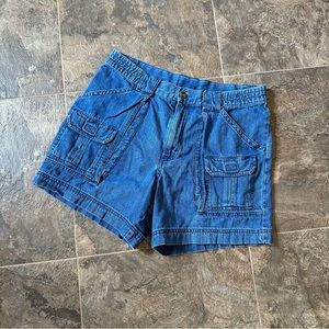 Vintage Denim Cargo Shorts